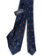 Barba Sevenfold Tie Midnight Blue Brown Geometric Design - Sartorial Neckwear