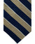 Barba Sevenfold Tie Dark Blue Taupe Silver Stripes Design - Sartorial Neckwear