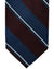 Barba Sevenfold Tie Maroon Dark Blue Silver Stripes Design - Sartorial Neckwear