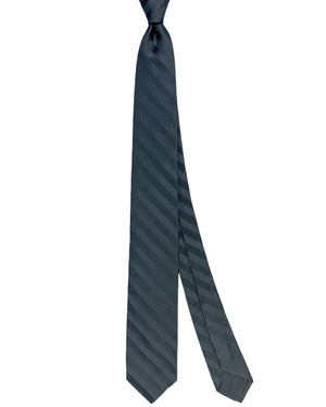 Barba Sevenfold Tie Charcoal Gray Stripes