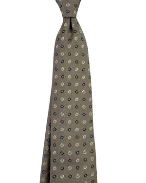 Battisti Tie Taupe Geometric
