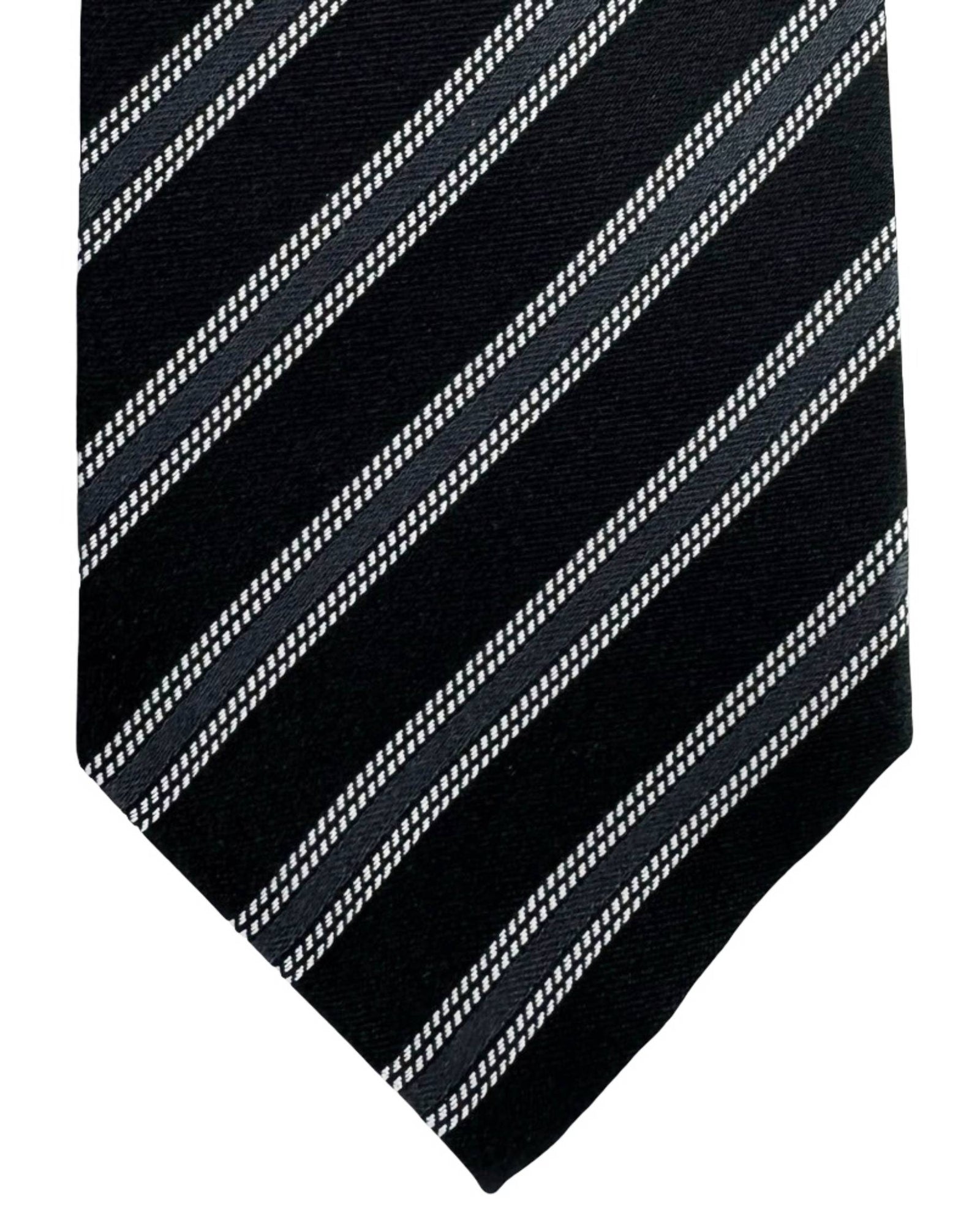 Battisti Sevenfold Tie Black Grey