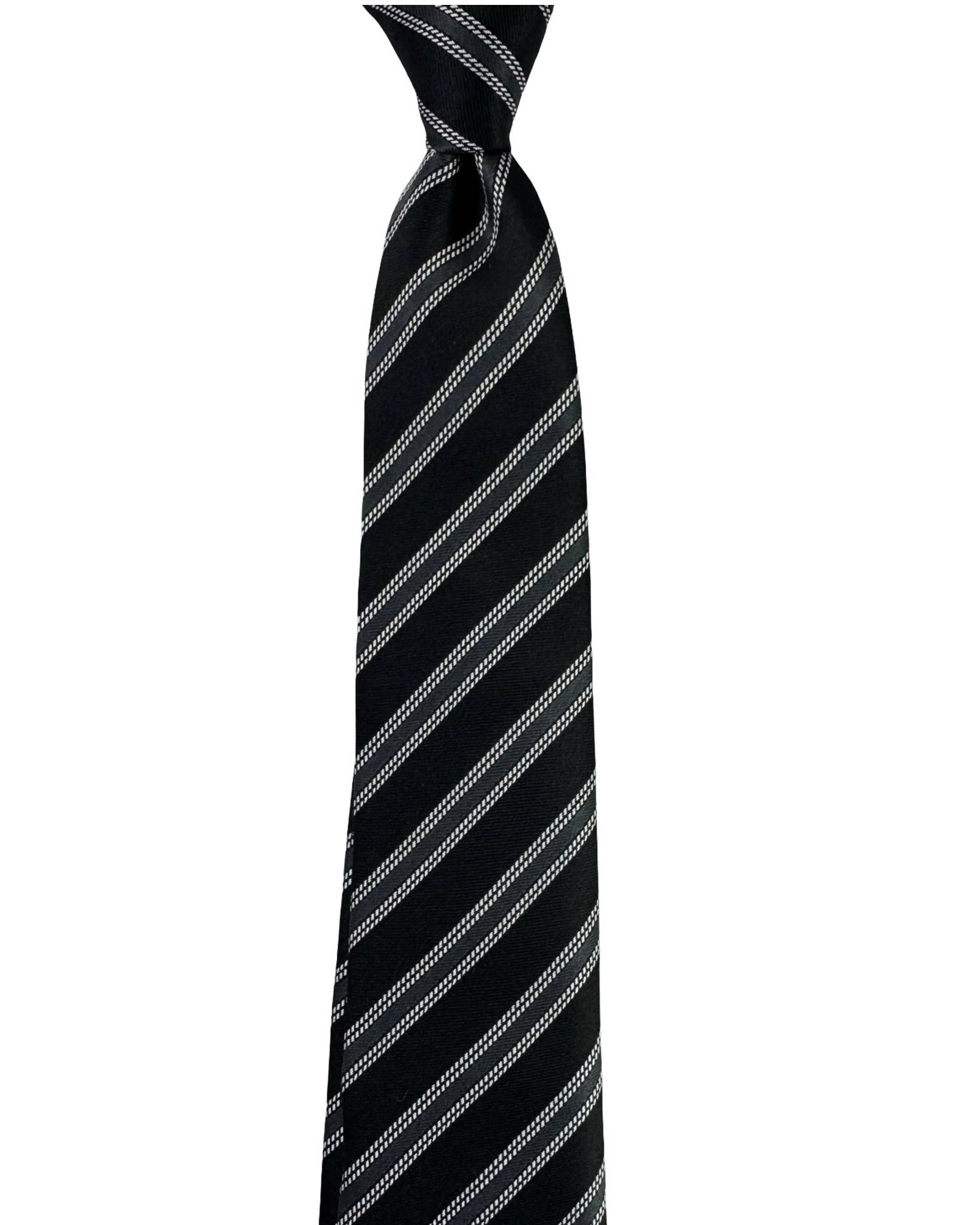 Battisti Sevenfold Tie Black Grey