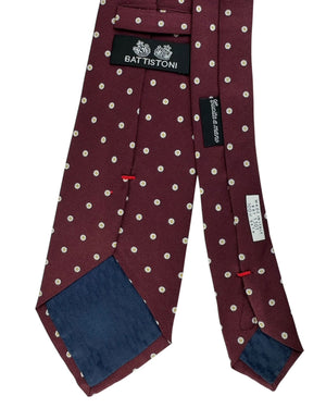Battistoni Silk Tie Maroon Mini Flowers SALE