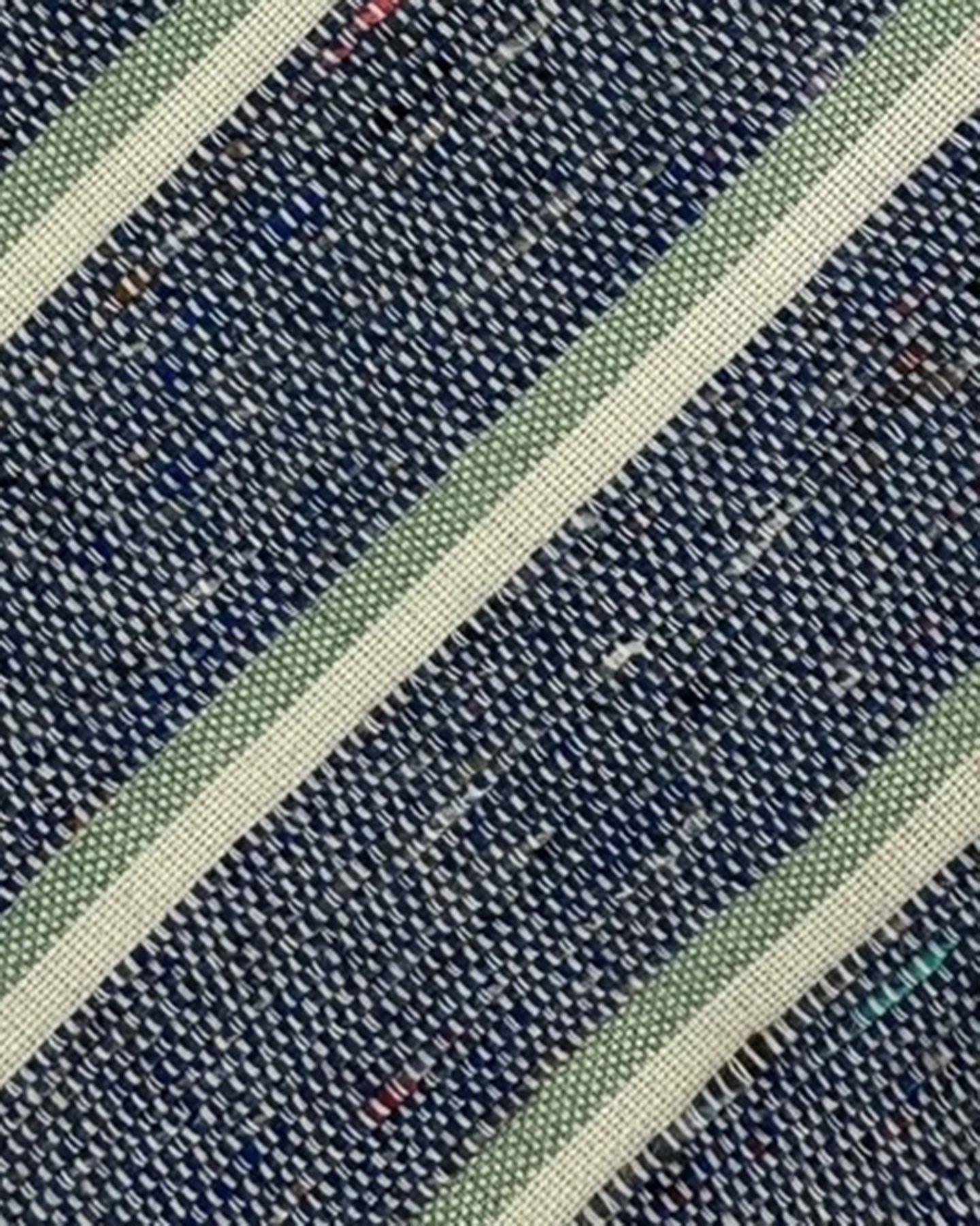 Luigi Borrelli Tie Blue Green Silver Stripes
