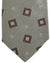 Luigi Borrelli Tie Gray Brown Geometric Squares