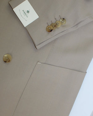 Luigi Borrelli Sport Coat Beige Double Breasted Peak Lapel EU 50/ US 40