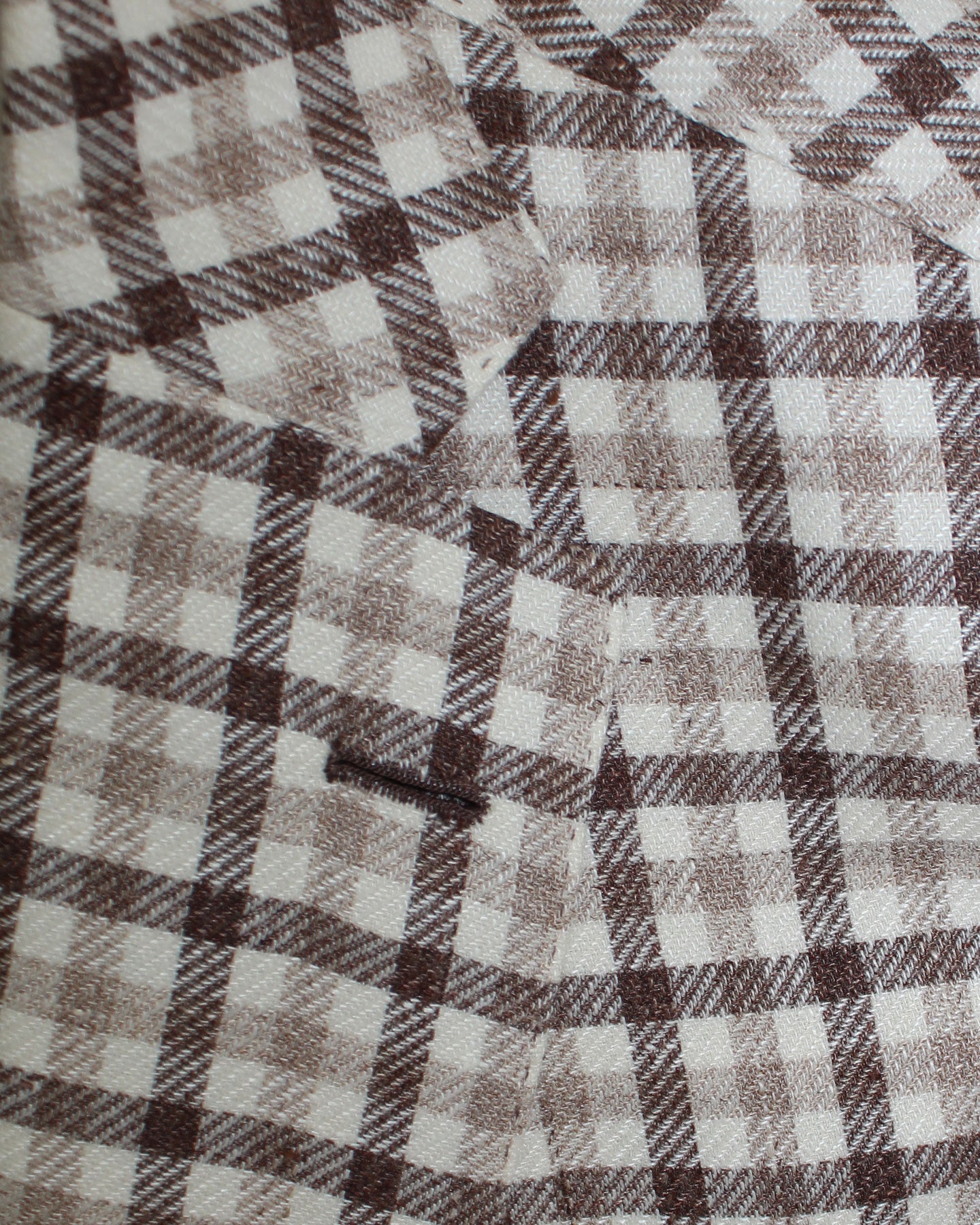 Luigi Borrelli Sport Coat White Maroon Check Cotton Wool
