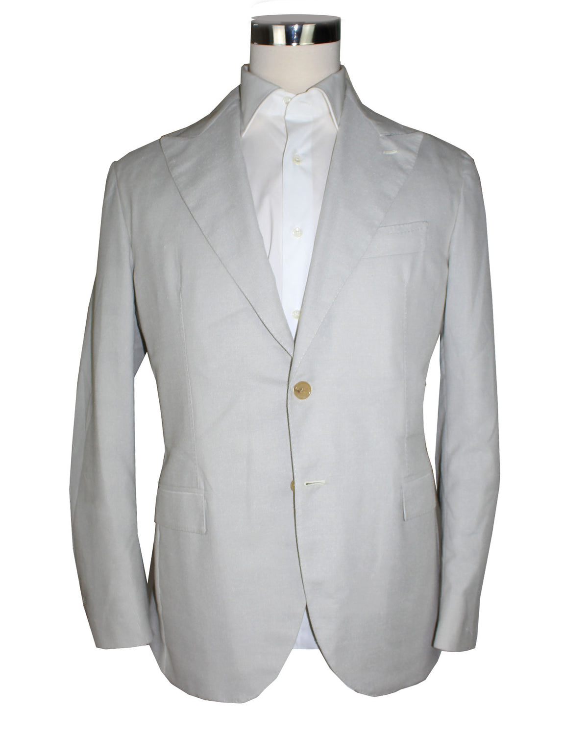 Luigi Borrelli Sport Coat Light Gray Cotton Linen