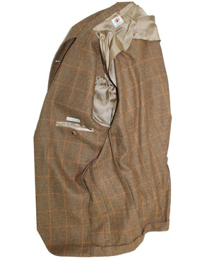 Luigi Borrelli Wool Sport Coat Brown Windowpane EU 50 / US 40