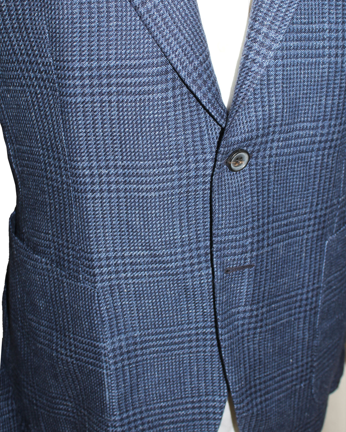 Luigi Borrelli Sport Coat Dark Blue EU 52 / US 42 Wool Silk Linen