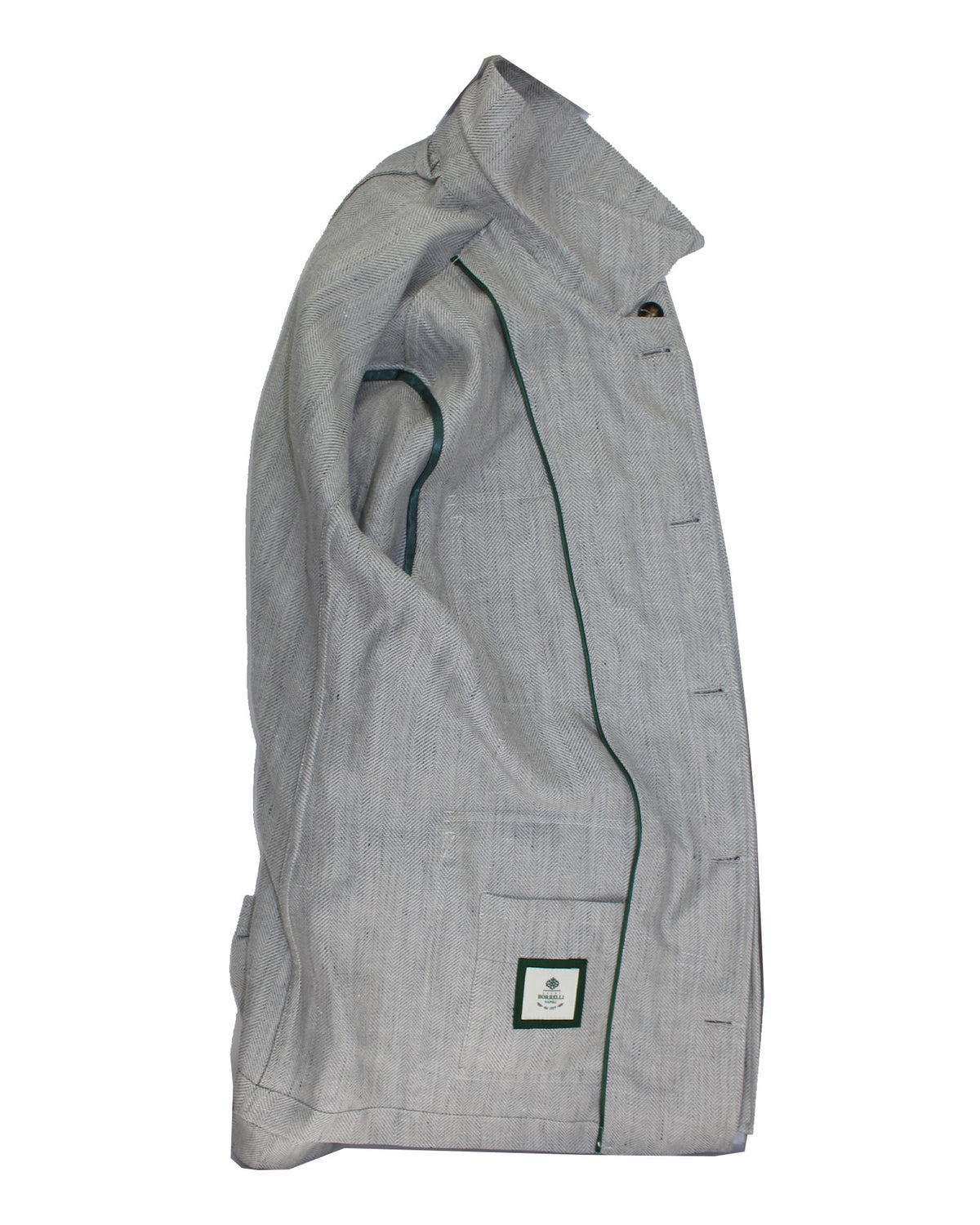 Luigi Borrelli Coat Light Gray Wool Linen EU 44 / US 34 SALE