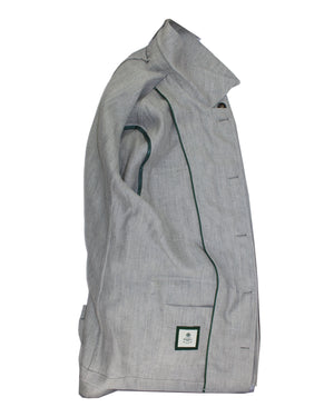 Luigi Borrelli Coat Light Gray Wool Linen EU 54 / US 44