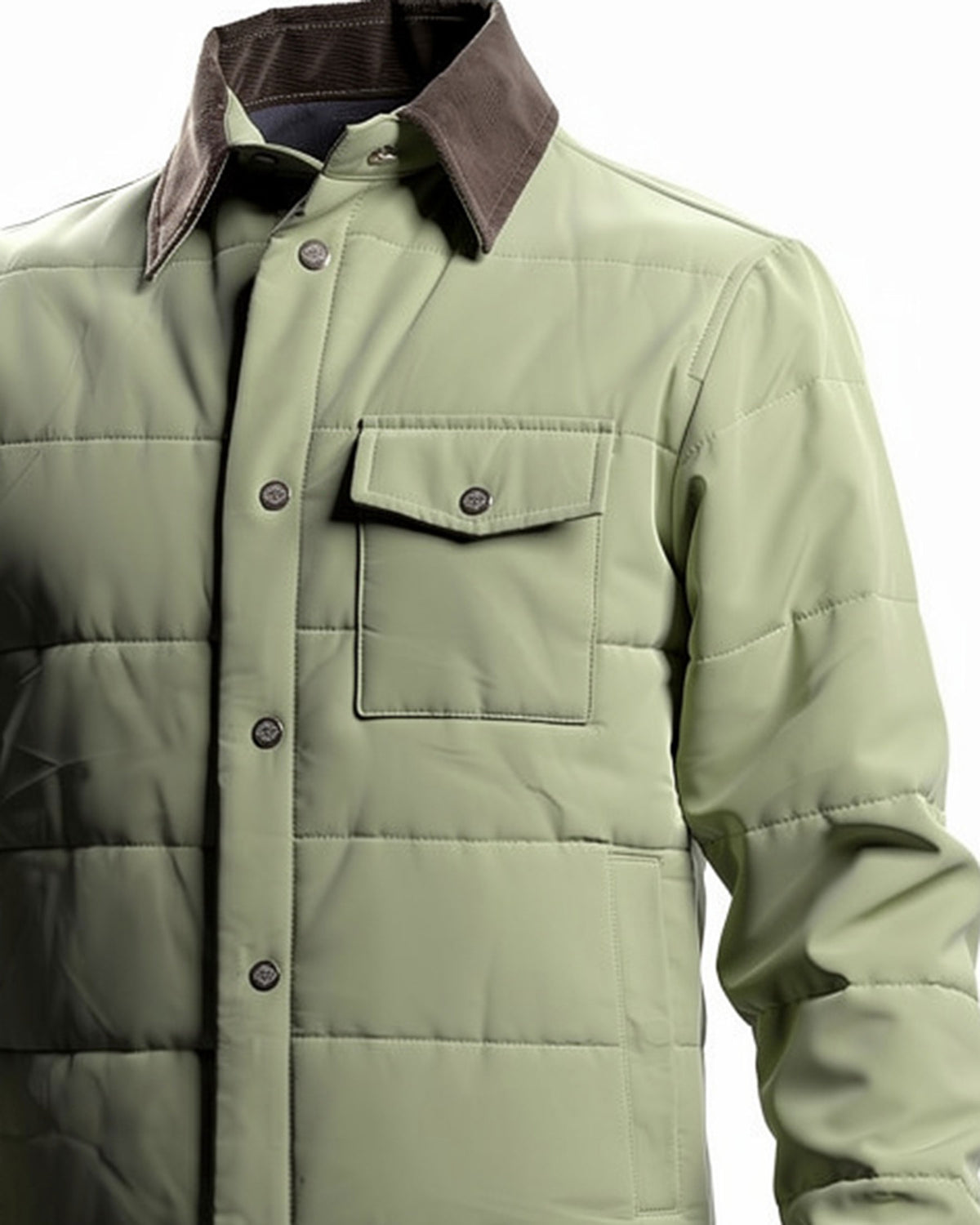 Luigi Borrelli Padded Coat Light Green EU 50 / US 40