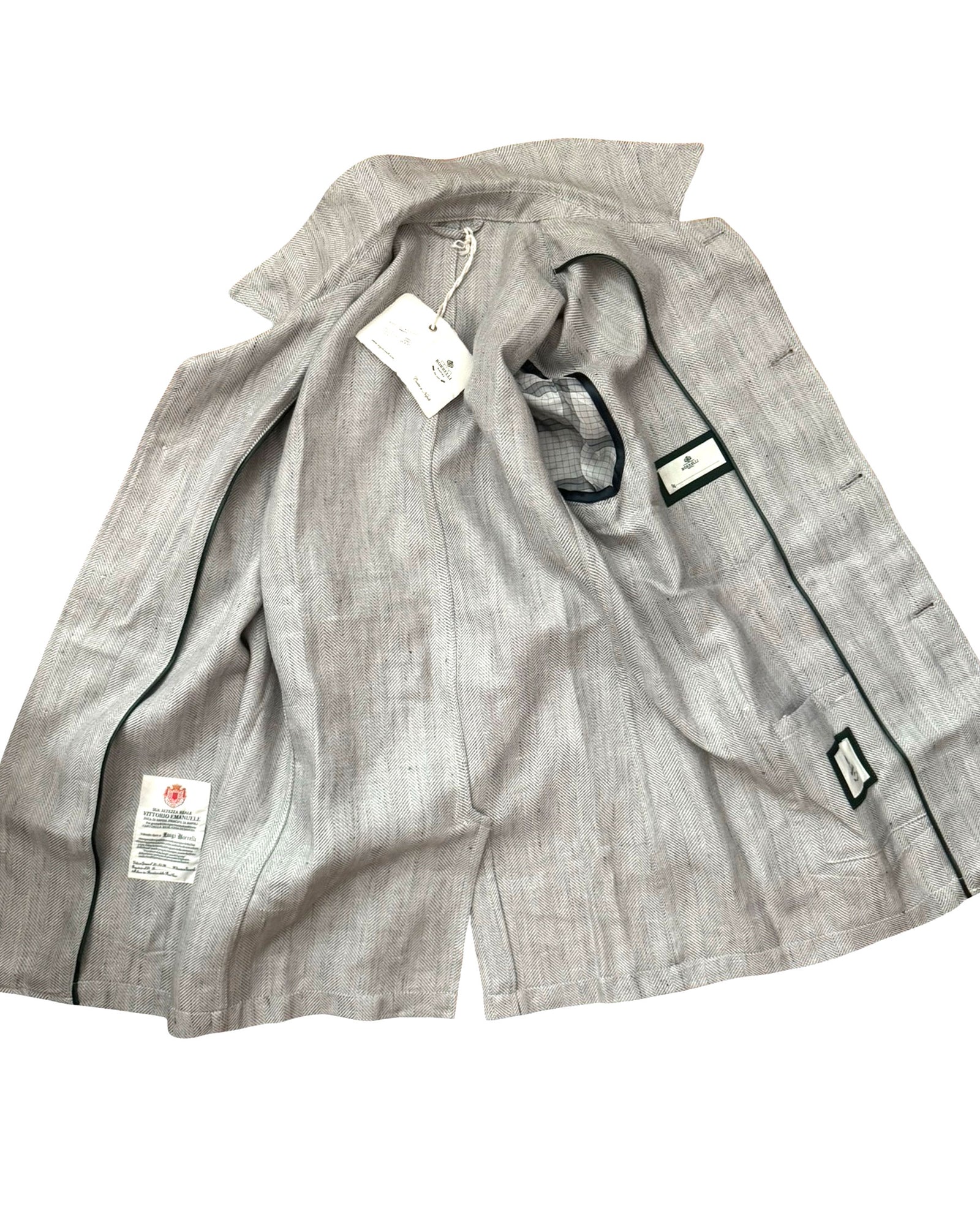 Borrelli Jacket Gray Wool Linen 