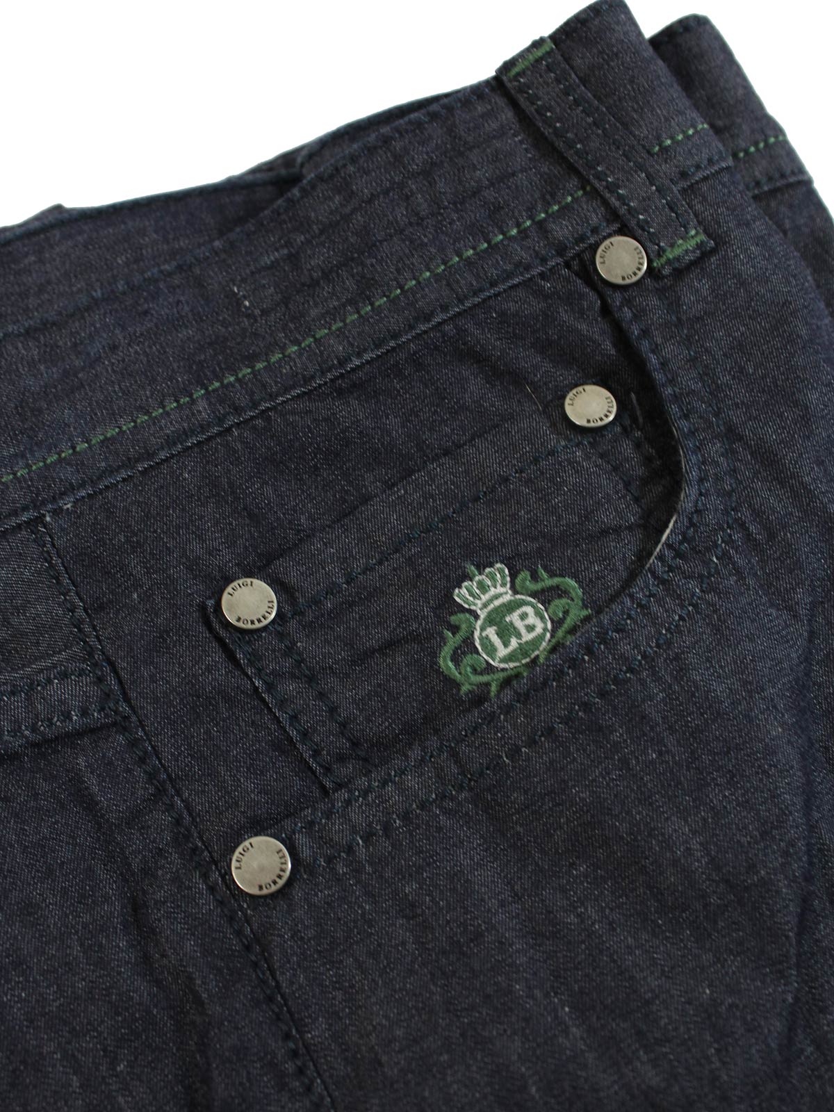 Luigi Borrelli Denim Pants Dark Blue 