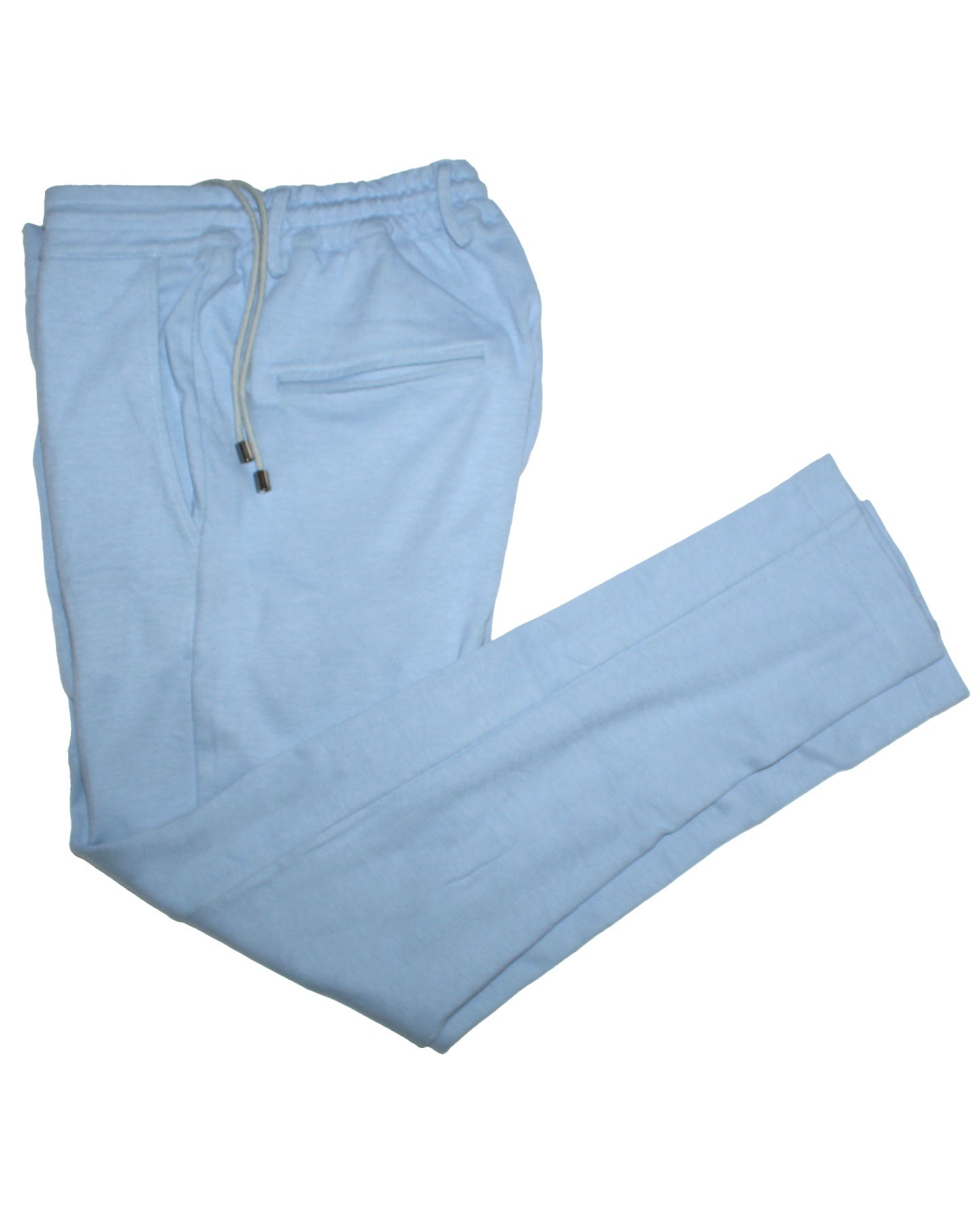 Luigi Borrelli Jogger Pants Light Blue Jersey Pants Slim Fit EU 54 / US 38