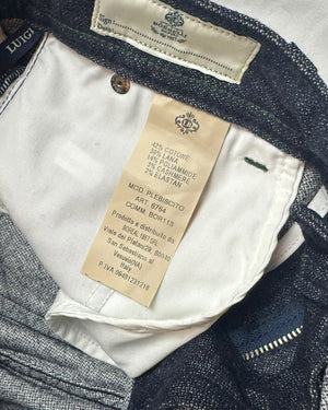 Luigi Borrelli Jeans Dark Blue 31 Slim Fit - Cotton Wool Cashmere Stretch
