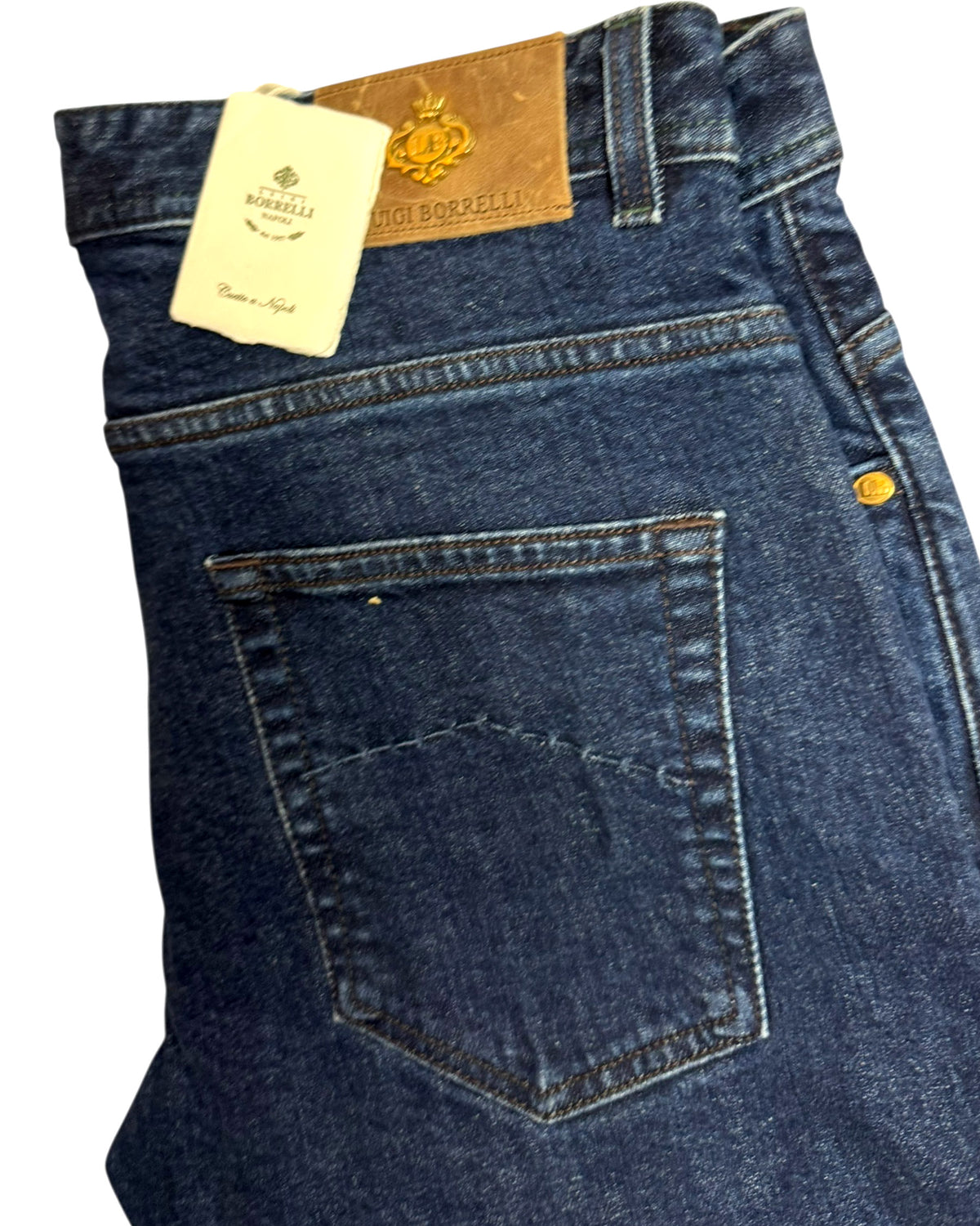 Luigi Borrelli Jeans Dark Denim Blue 34 Slim Fit