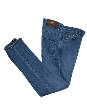 Luigi Borrelli Jeans Denim Blue Extra Slim Fit