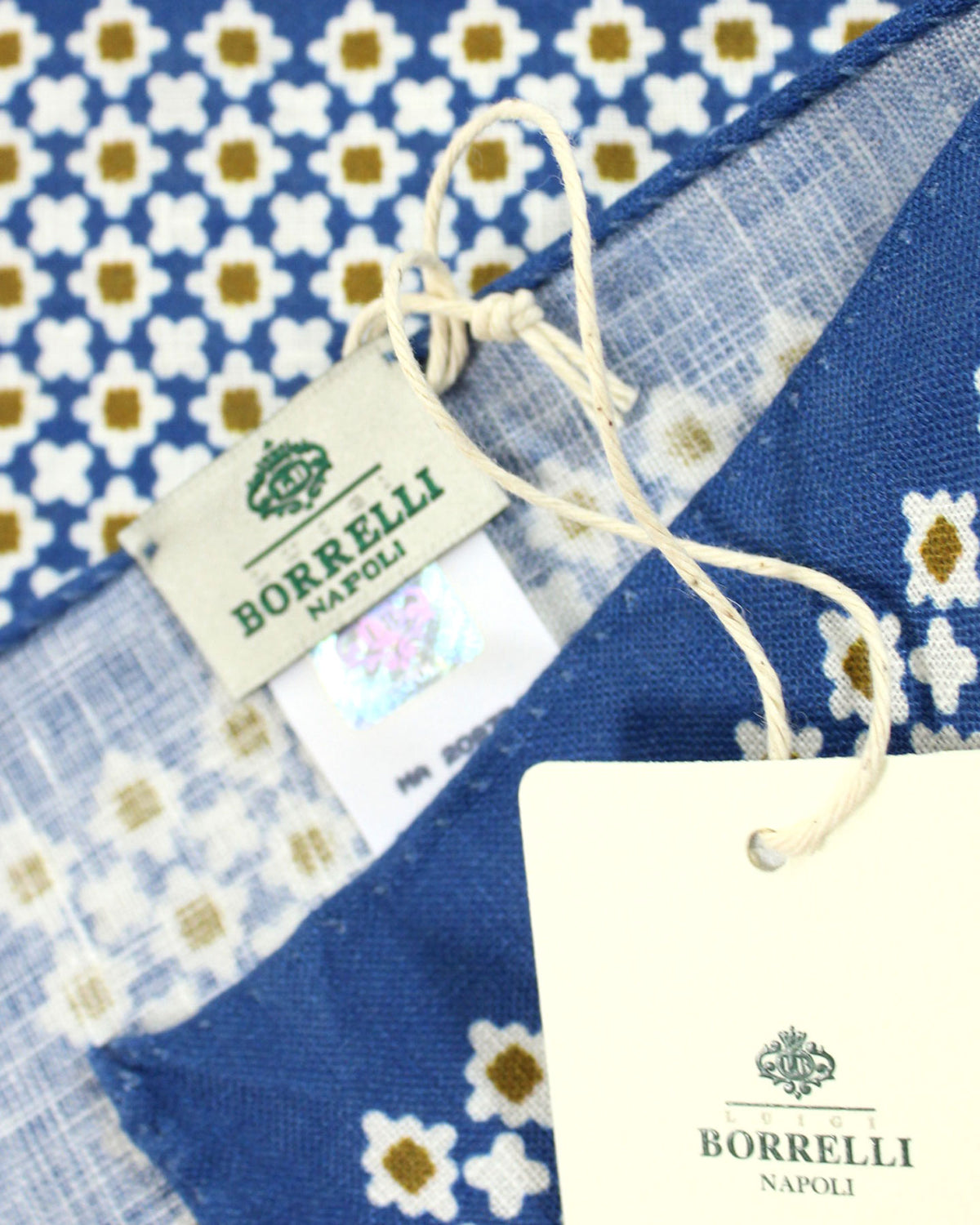 Luigi Borrelli Linen Silk Pocket Square 