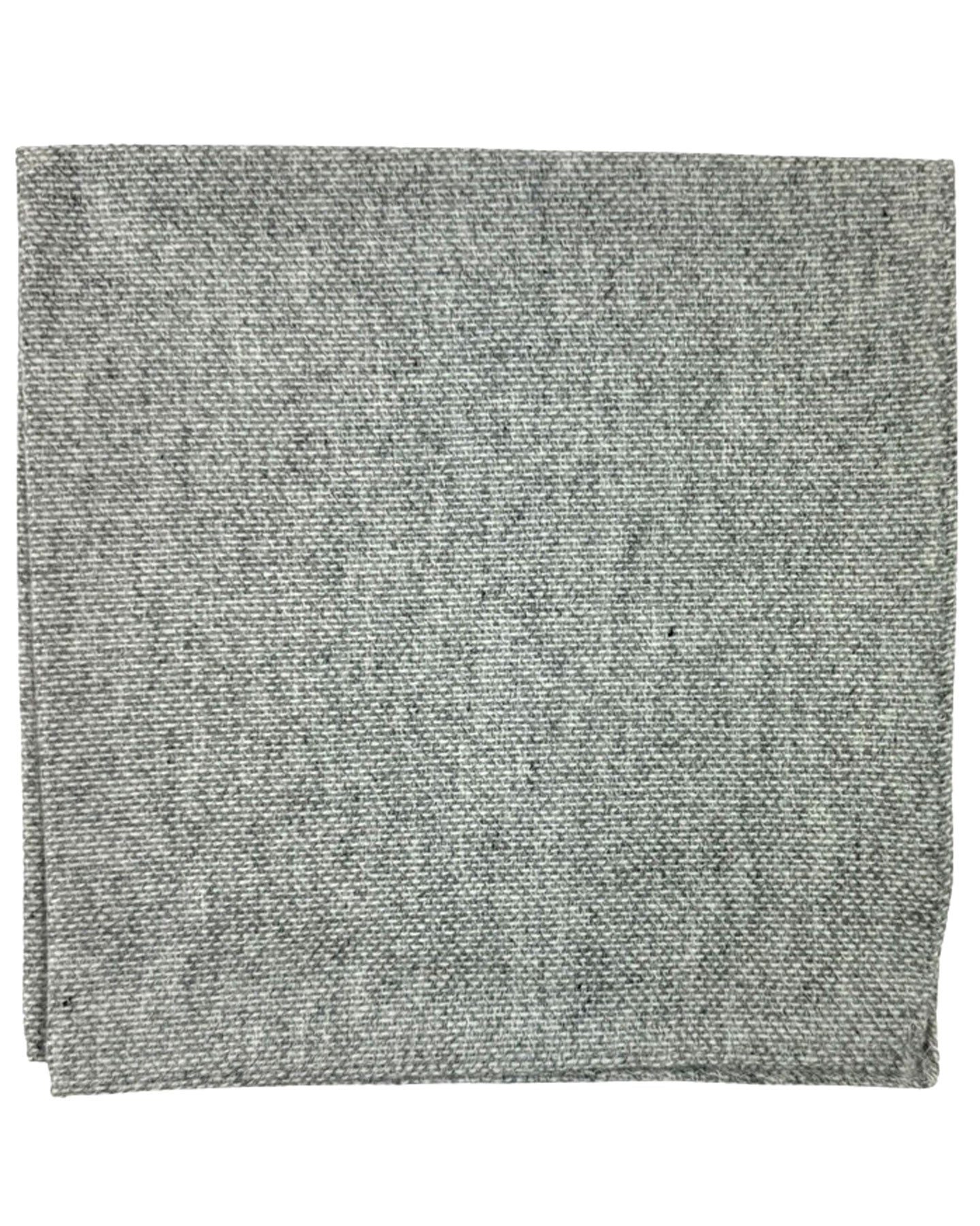 Luigi Borrelli cashmere Pocket Square Heather Gray Solid