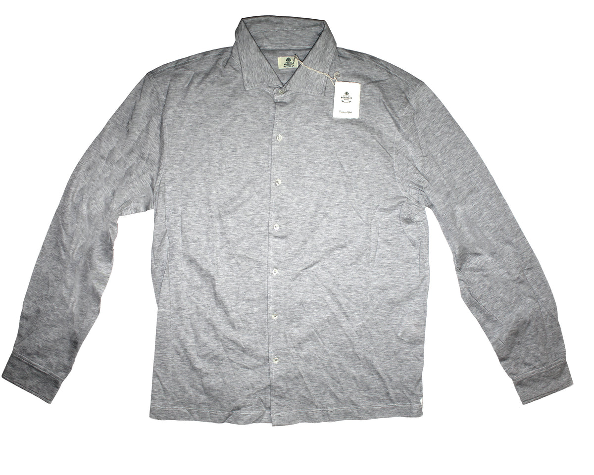 Luigi Borrelli Full Button Polo Shirt Gray EU 54 / US 44