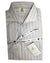 Luigi Borrelli Dress Shirt White Taupe Gray Stripes 