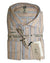 Luigi Borrelli Sport Shirt Cream White Navy Stripes 39 - 15 1/2