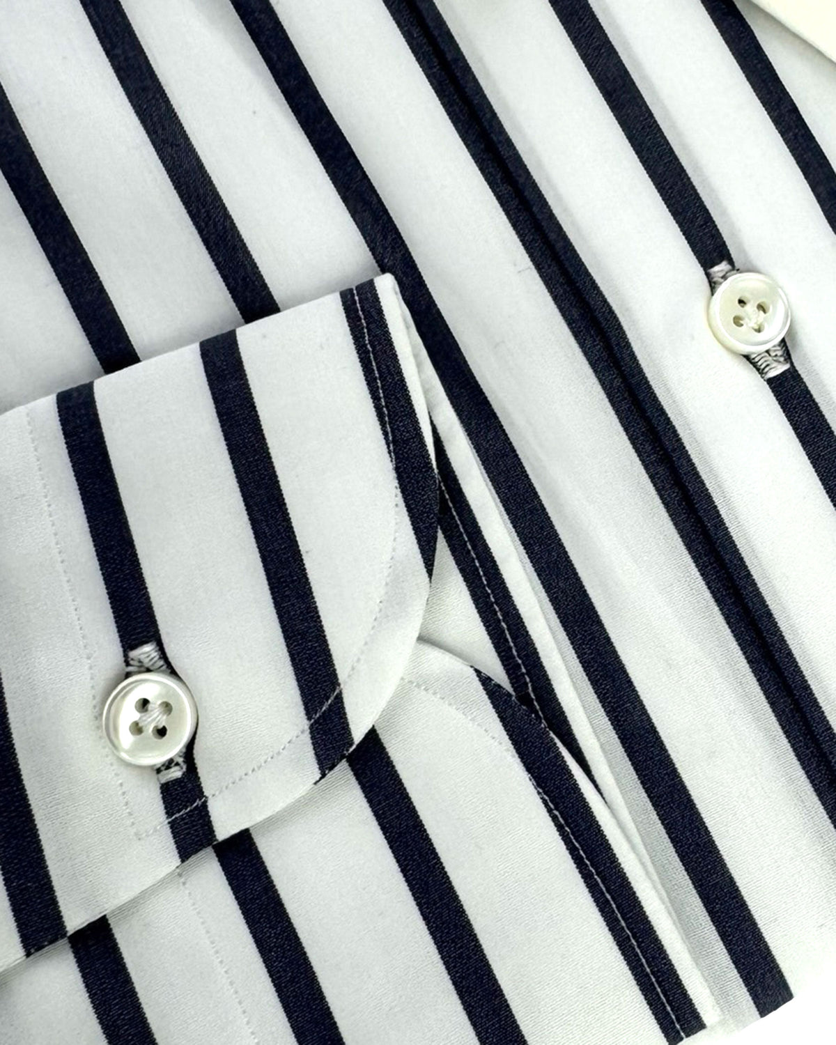 Luigi Borrelli Dress Shirt Classic White Dark Blue 
