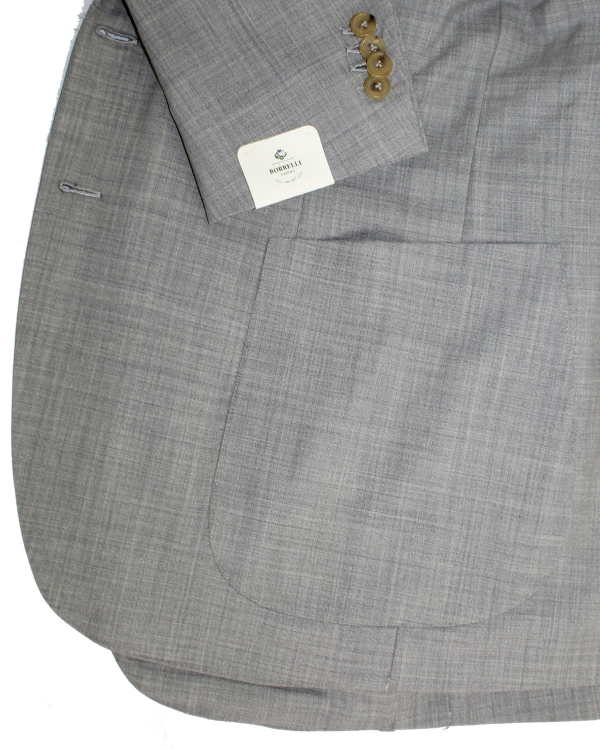 Luigi Borrelli Sport Coat Gray EU 54/ US 44 Wool Silk