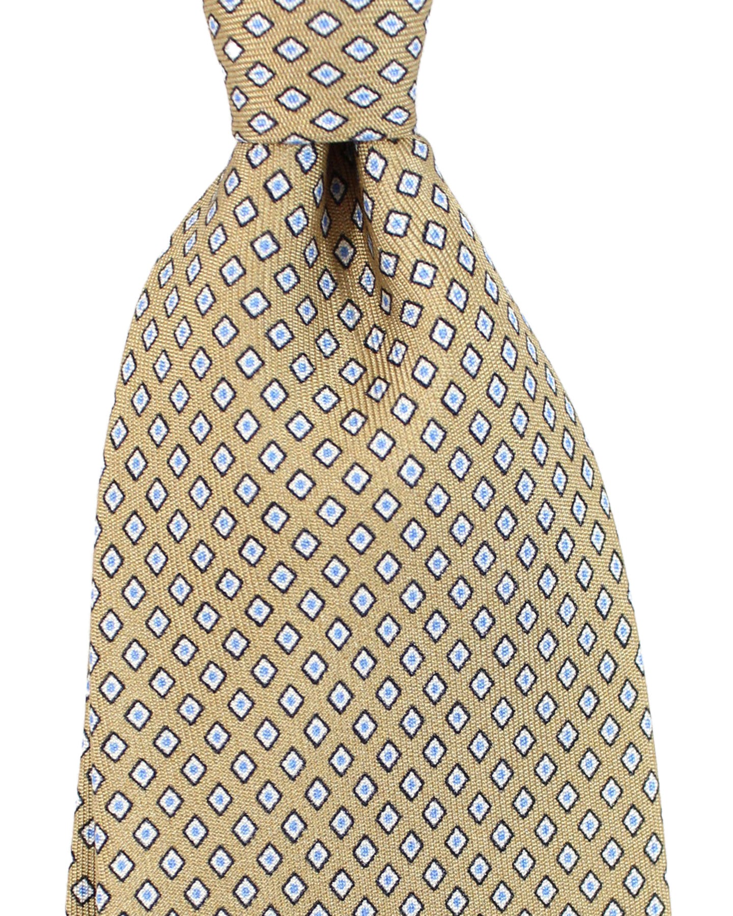 Luigi Borrelli Silk Tie Taupe Geometric