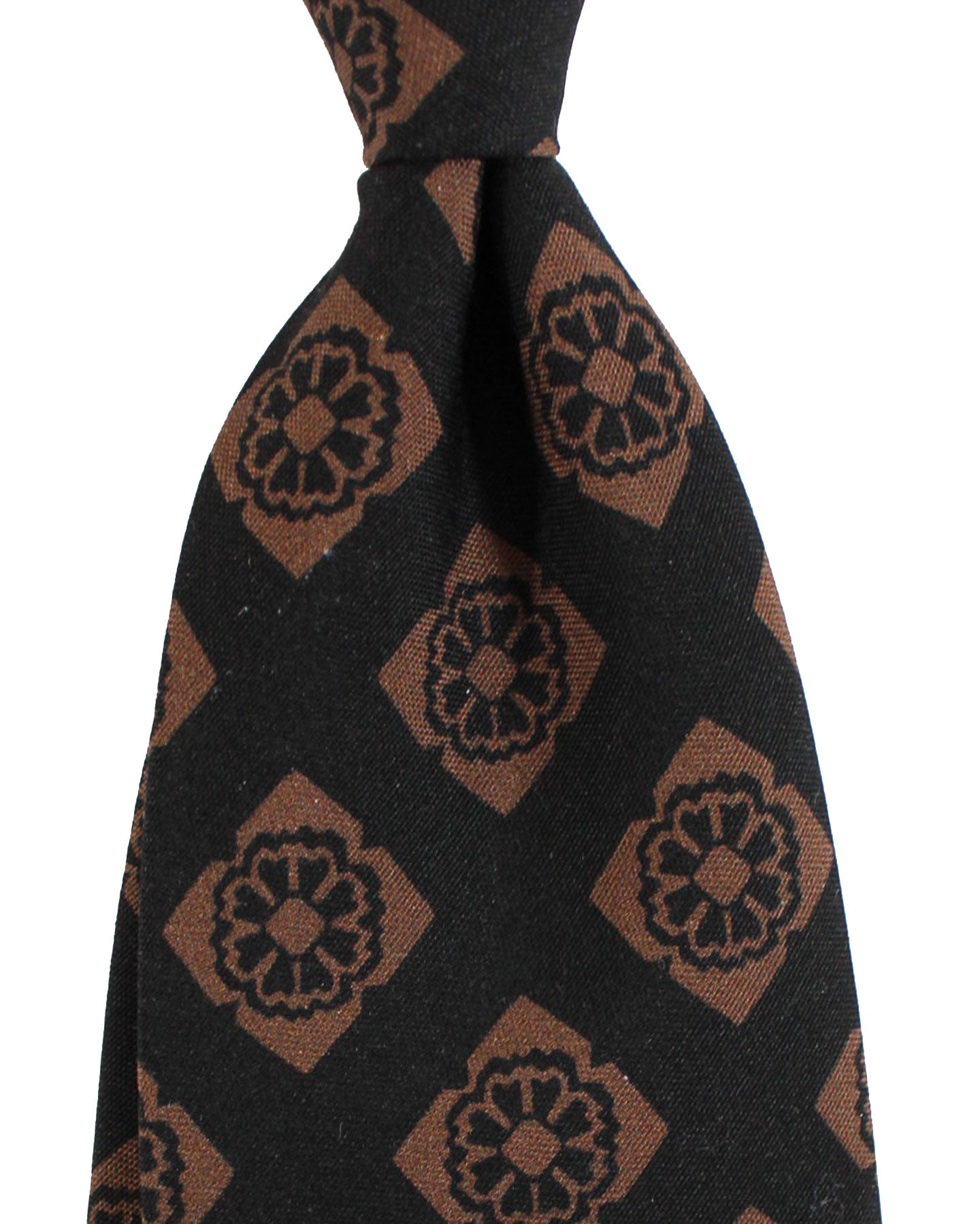 Luigi Borrelli Tie Brown Medallions