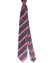 Luigi Borrelli Silk Tie Gray Pink Stripes