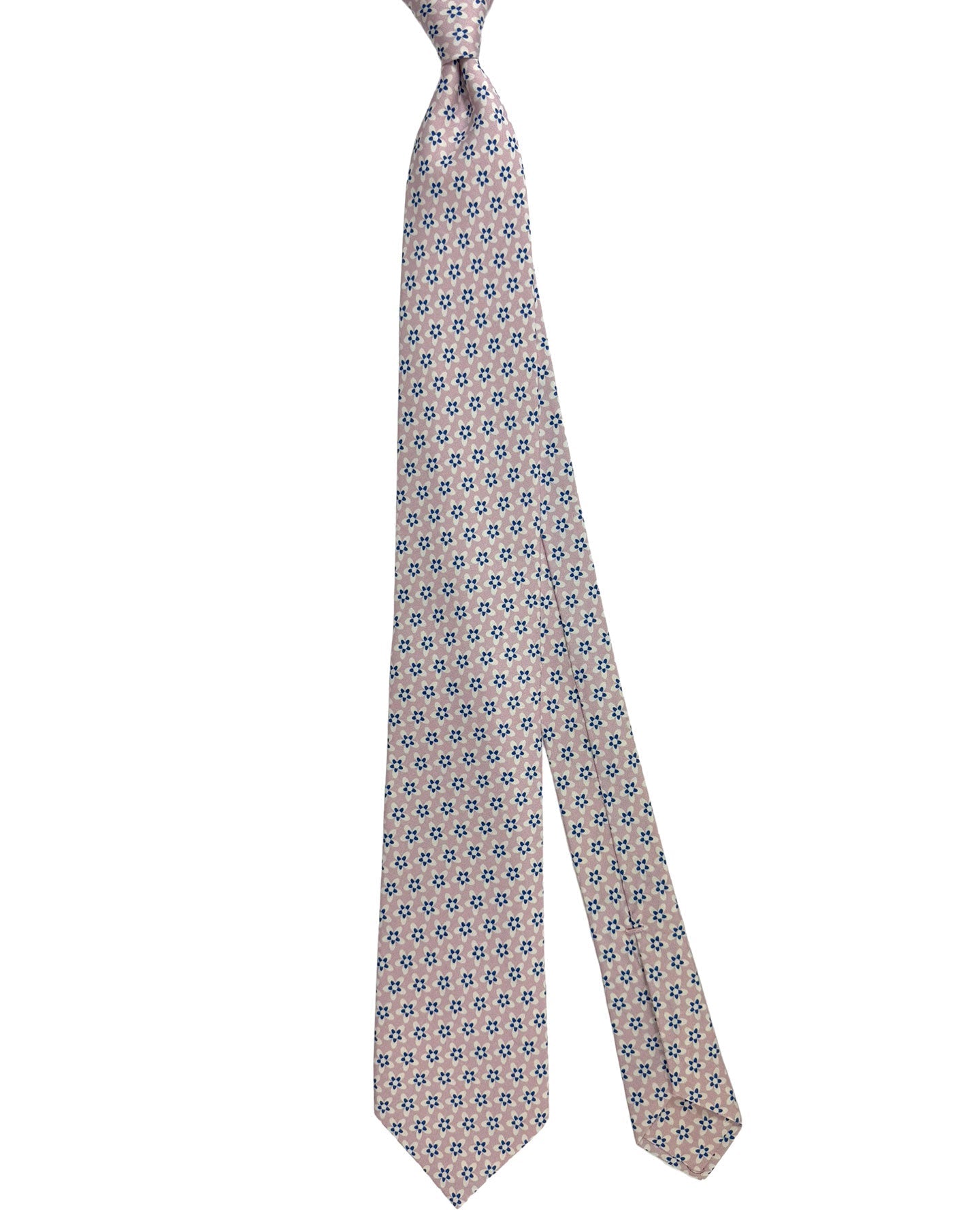 Luigi Borrelli Silk Tie Pink Floral