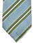 Luigi Borrelli Silk Tie Sky Blue Olive Lime Stripes