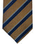 Luigi Borrelli Silk Tie Brown Dark Navy Stripes