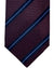 Luigi Borrelli Silk Tie Maroon Navy Blue Stripes