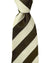 Luigi Borrelli Silk Tie Dark Brown Taupe Stripes