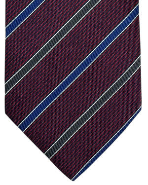 Luigi Borrelli Napoli Tie Bordeaux Striped Design