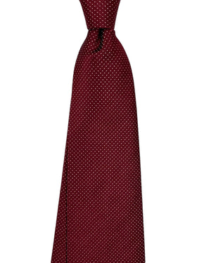 Luigi Borrelli Napoli Tie Bordeaux Micro Dots