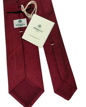 Luigi Borrelli Napoli Tie Bordeaux Micro Dots