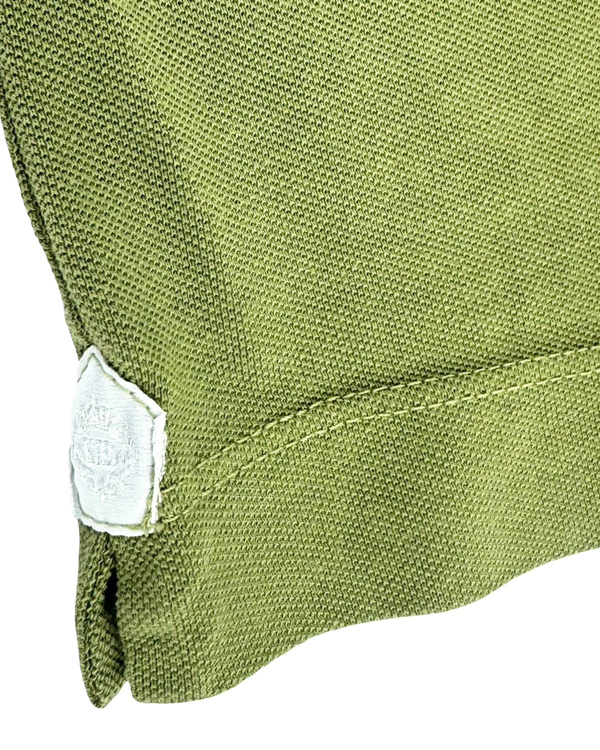 Luigi Borrelli Polo Shirt Olive Green Jersey Piquet EU 46 - US 36