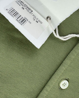 Luigi Borrelli Polo Shirt Olive Green Jersey Piquet EU 48 - US 38 SALE