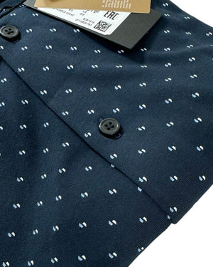 Hugo Boss Shirt Midnight Blue Pattern - Slim Fit XXXL