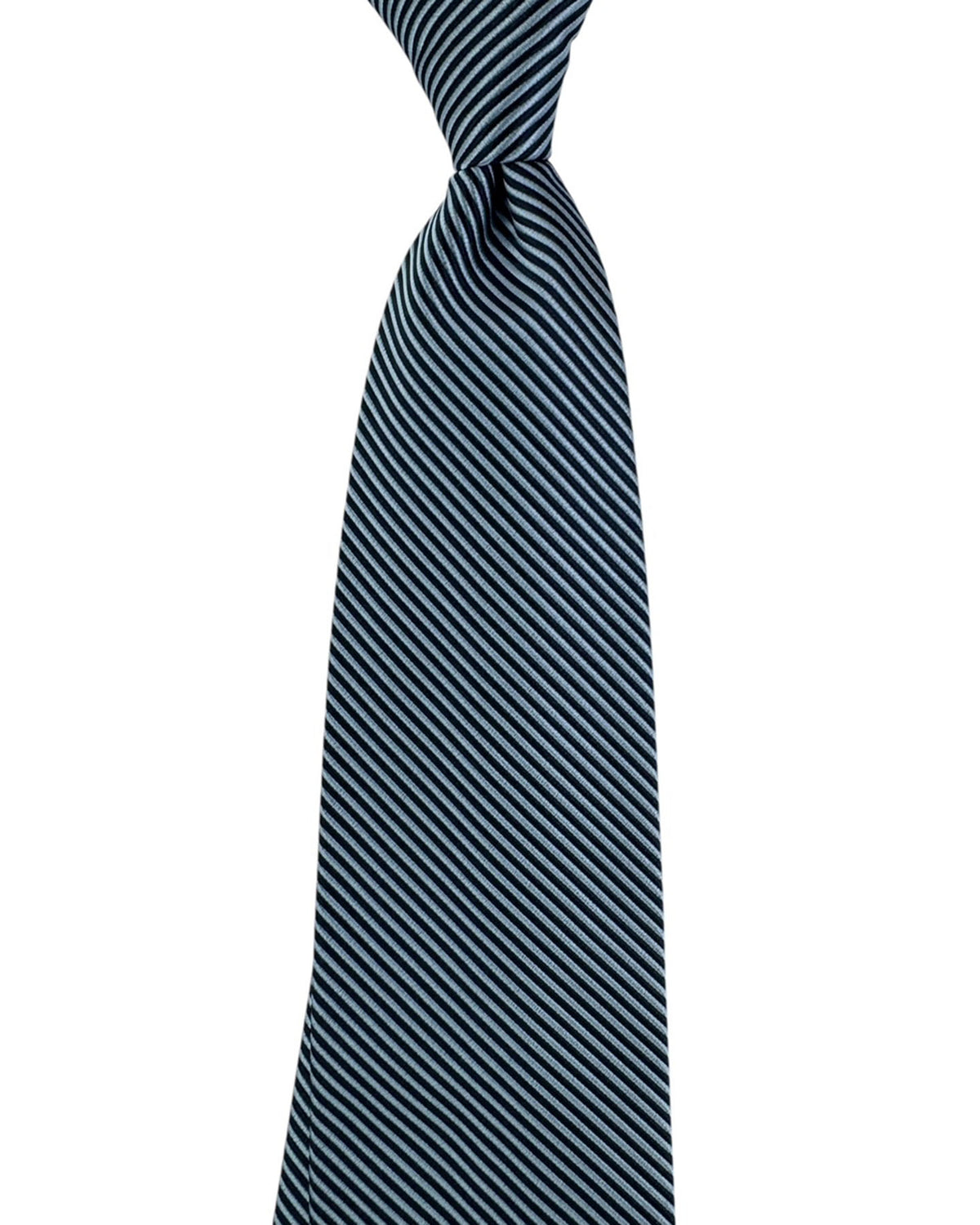 Brioni Silk Tie Blue Navy Stripes
