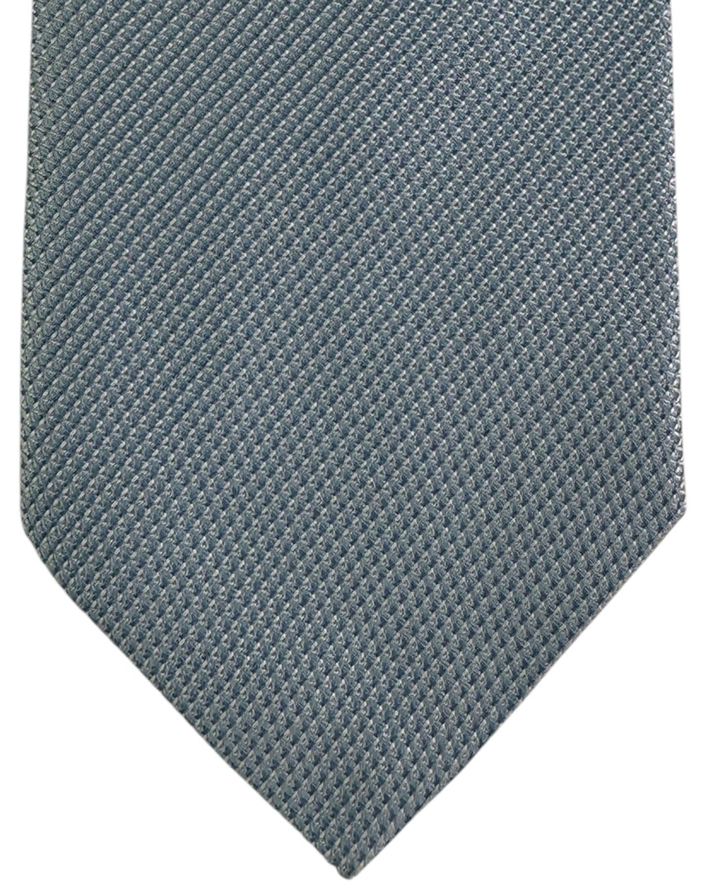Brioni Silk Tie Blue Gray-Silver Pattern