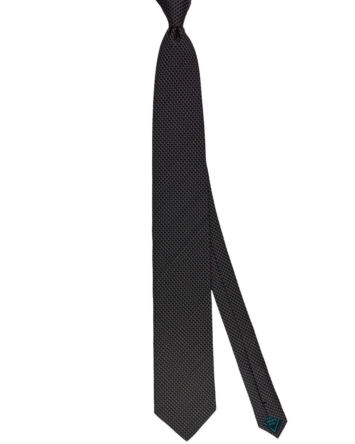 Brioni Tie Teal Pink Micro Pattern