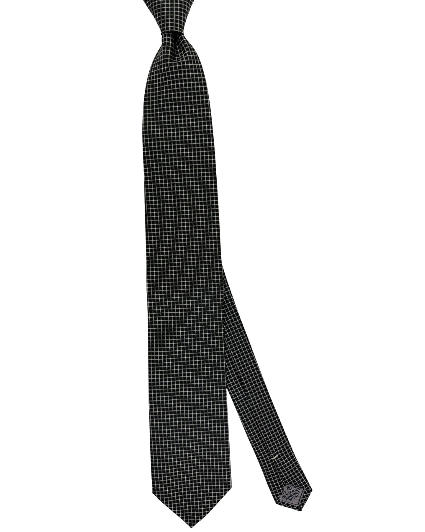 Brioni SilkTie Black Silver Design