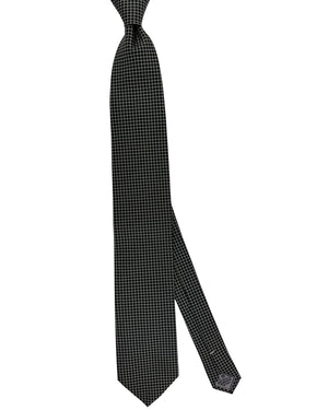 Brioni SilkTie Black Silver Design